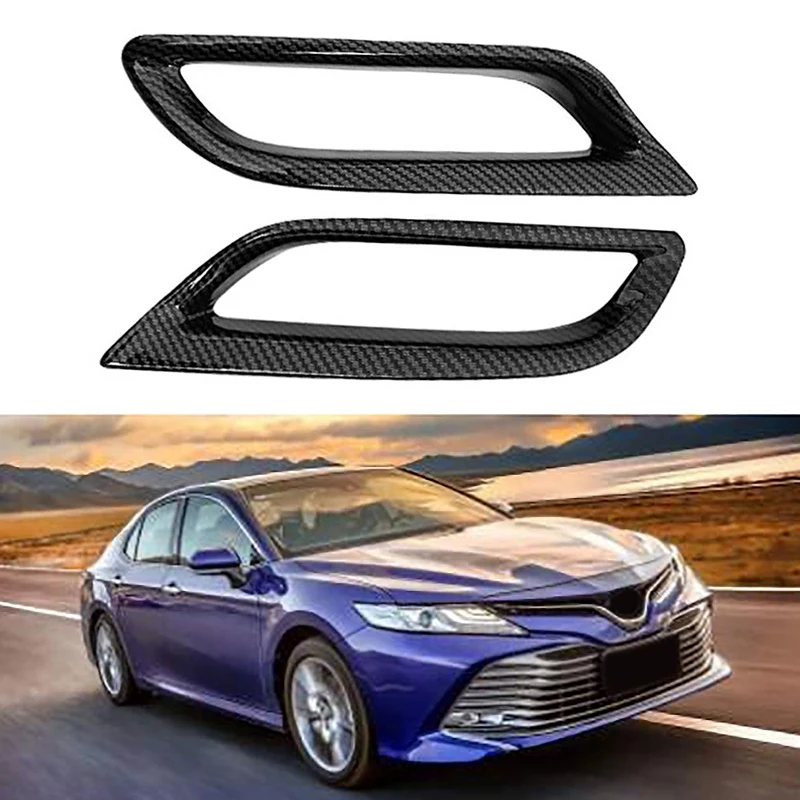 

ABS Carbon Fiber Rear Tail Fog Light Lamp Frame Cover Trim For Toyota Camry L/LE/XLE 2018-2020