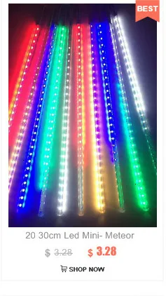 5 комплектов 10 шт./компл. светодиодный Метеоритный дождь трубы RGB рождественские декоративные огни 80 см 50 см Smd2835 семь цветов Ac85-265V