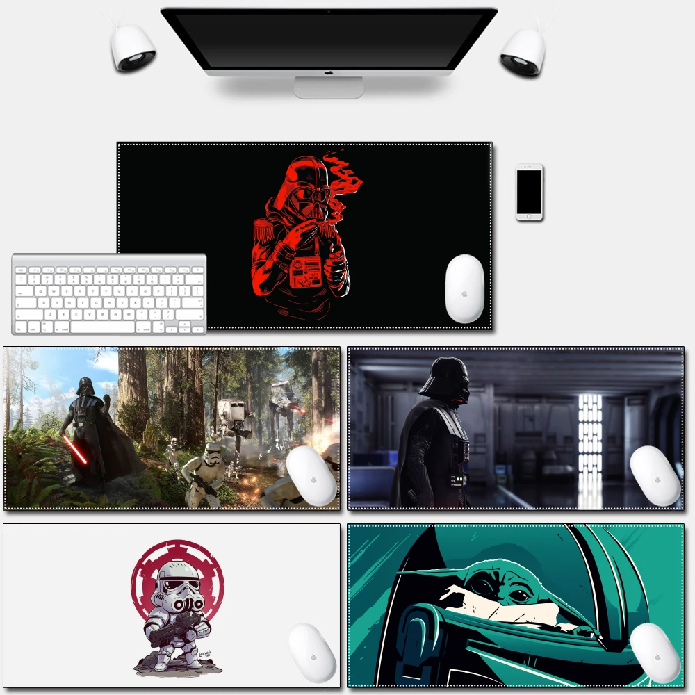 

Компьютерный коврик для мыши, игровой коврик с закругленными краями, высокое качество, прочные фотообои, Звездные войны