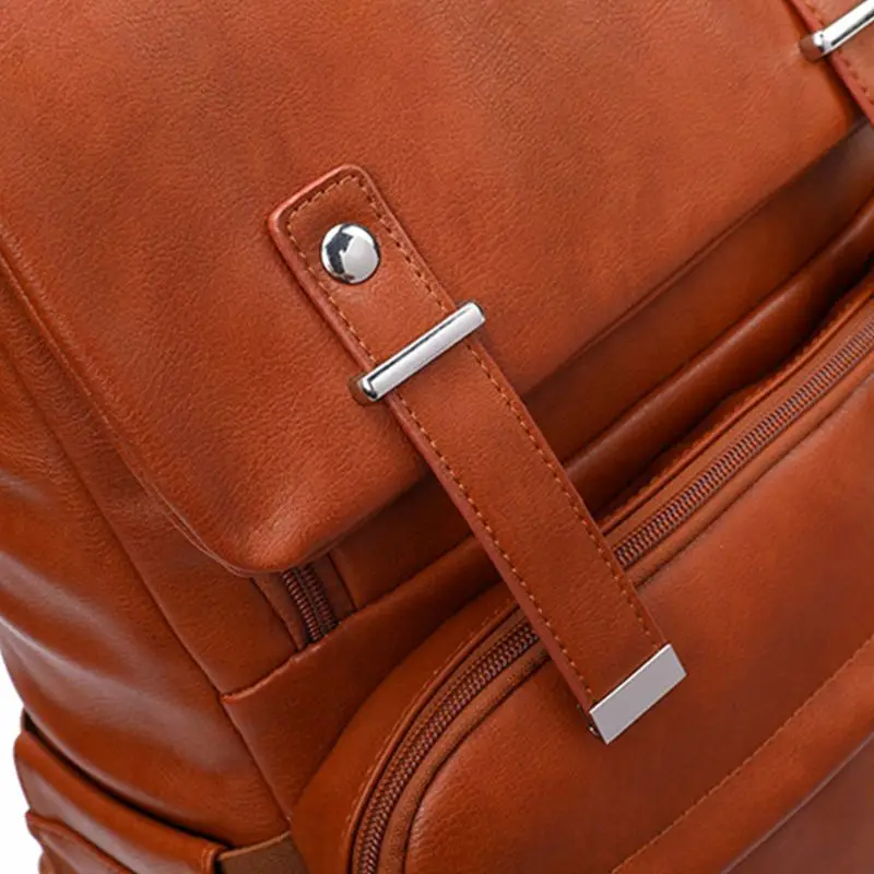 

50LD Multifunctional Baby Diaper Nappy Mummy Leather Backpack Large Capacity Maternity Travel Bag with Changing Bag Stroller