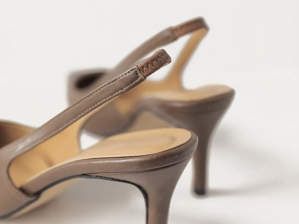 Женские туфли босоножки с ремешком сзади Туфли на высоком каблуке 6 8 10 см