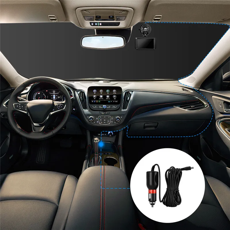 Кронштейн присоски автомобиля тире Камера FHD 3 дюймов Ночное видение Protruly Full HD 1080P