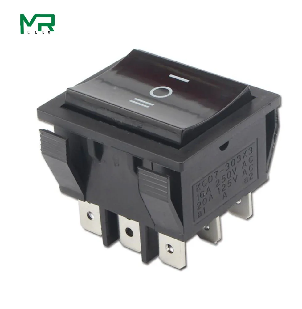 KCD7 303 выключатель питания ON OFF 9 pin 36*31 мм 16A250V/20A125V|Выключатели| |