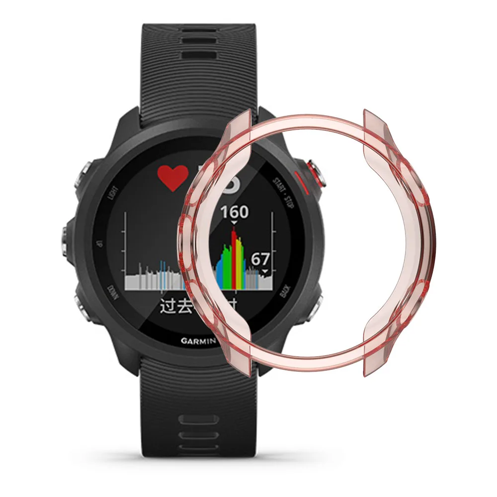 Фото Чехол для часов Garmin Forerunner 245M / 245 TPU, защитный чехол, сменный противоударный Прозрачный чехол для часов №3