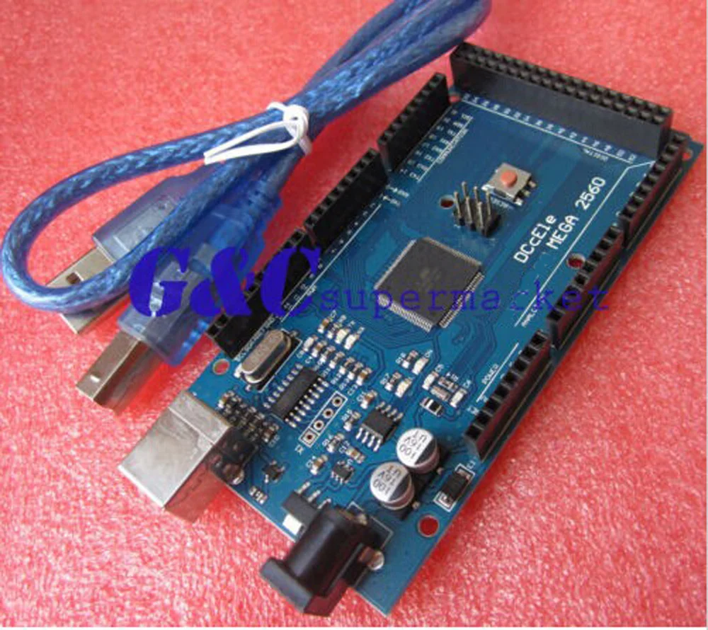 1 шт. 2560 ATmega Microctroller Board Compable CH340G | Электронные компоненты и принадлежности