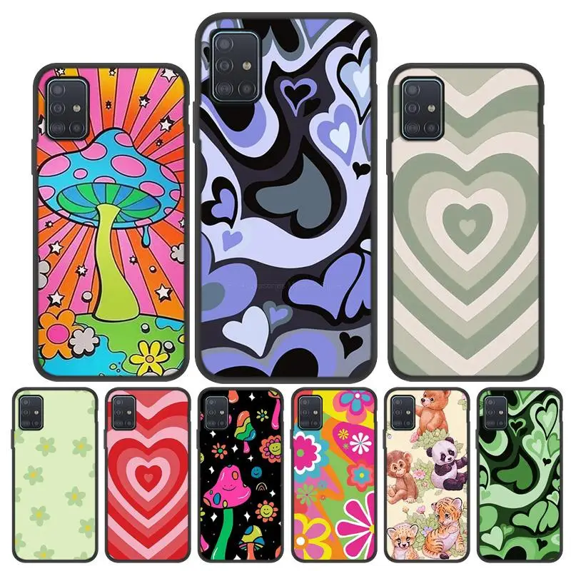 

Case for Samsung S21 Ultra Case S20 FE S10 S9 S30 Plus Soft TPU Fundas Note 20 Plus 10 Pro A51 A32 M31 Black Patterned Cover