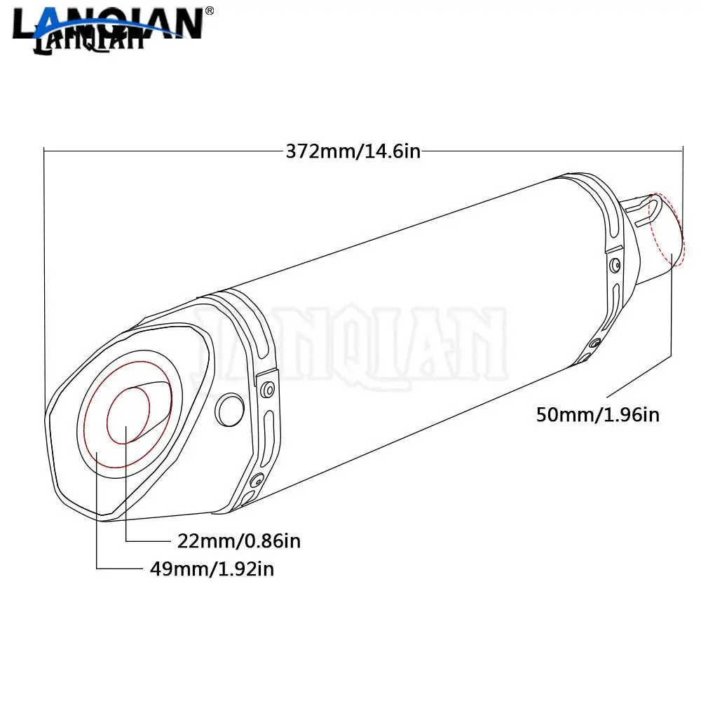 60 мм двухразмерный Впускной наконечник из углеродного волокна для выхлопной