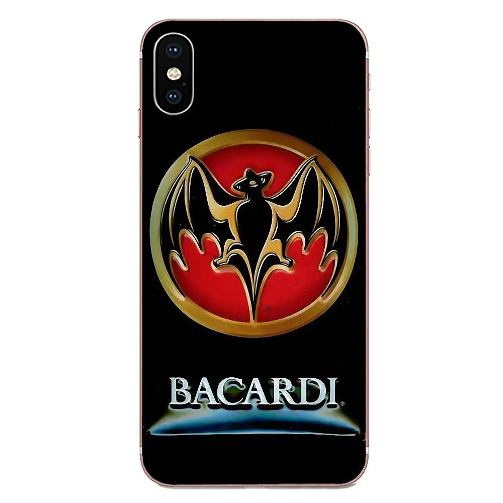 Transparent TPU Bag Case Bacardi Rum Vampire Bat Sticker Logo For Apple iPhone 4 4S 5 5C 5S SE 6 6S 7 8 11 Plus Pro X XS Max XR | Мобильные