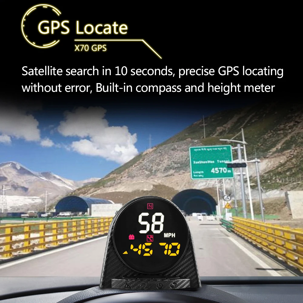Автомобильный бортовой компьютер AUTOOL GPS Speedmeter Hud Дисплей автомобильный проектор