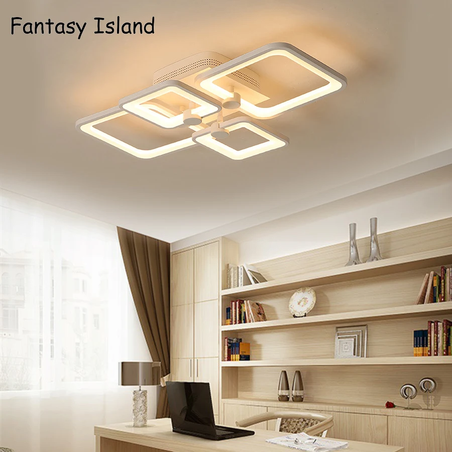 Роскошная белая люстра для кухни гостиной офиса современная с дистанционным