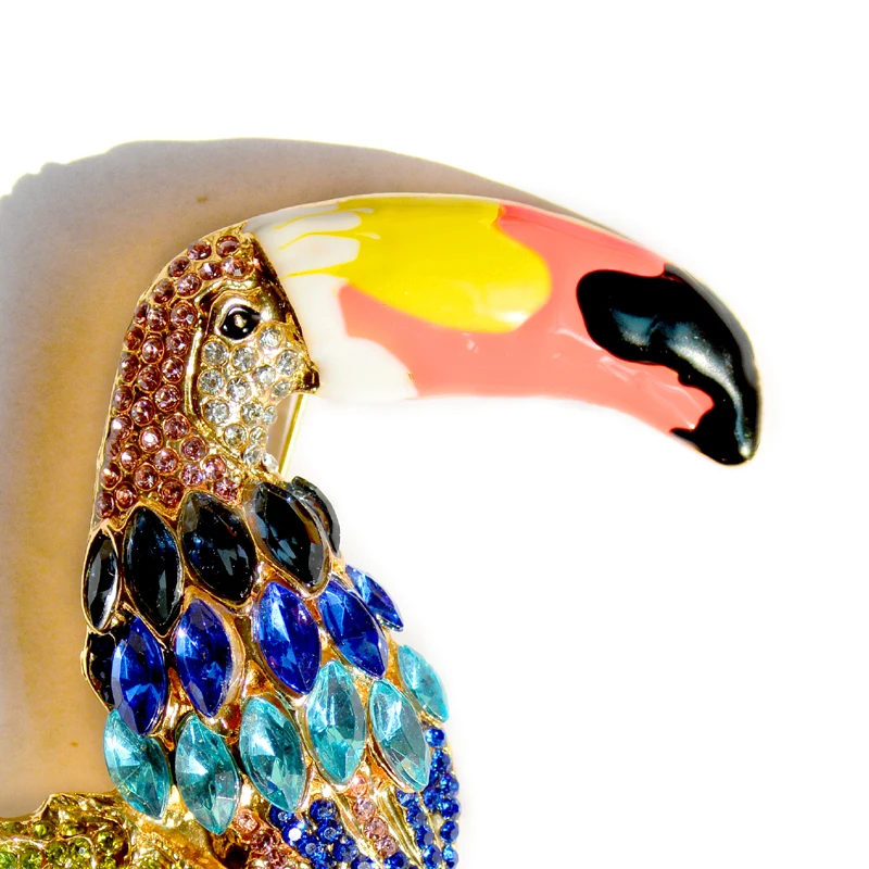 Muylinda попугай Броши с птицами для женщин в винтажном стиле Эмаль Pin Ювелирные