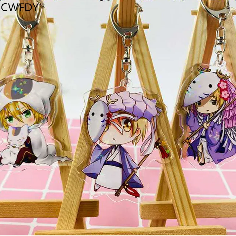 

Anime Natsume Yuujinchou Keychain Natsume's Book of Friend Nyanko Sensei Madara Acrylic Figure Pendant Jewelry Chaveiro For Kids