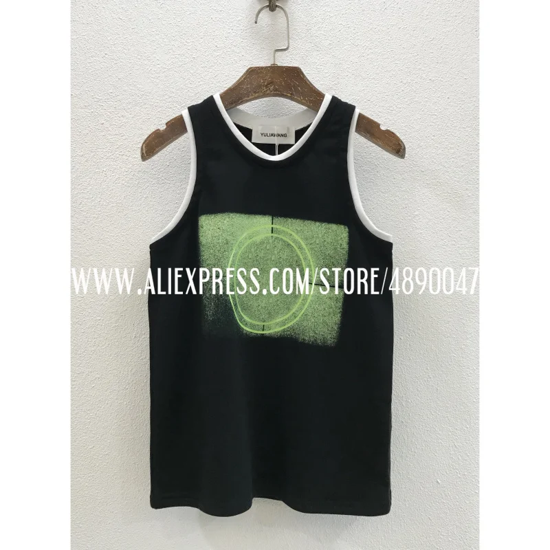 

Digital graffiti printing color No. 5 digital vest sleeveless T-shirt high quality women's top