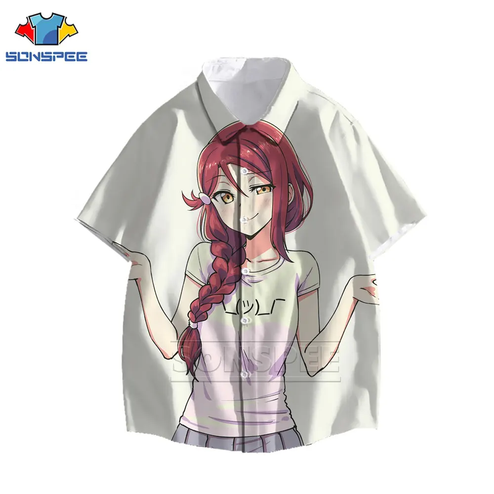 

SONSPEE Love Live Anime Shirt New Men Women Comfortable Harajuku Print Sexy Fashion Personality Especially Short Cute Top Shirt