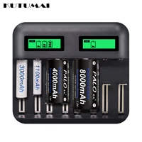 8solts battery charger lcd battery charger for 18650 26650 21700 18350 aa aaa 3 7v3 2v1 2v lithium nimh power battery