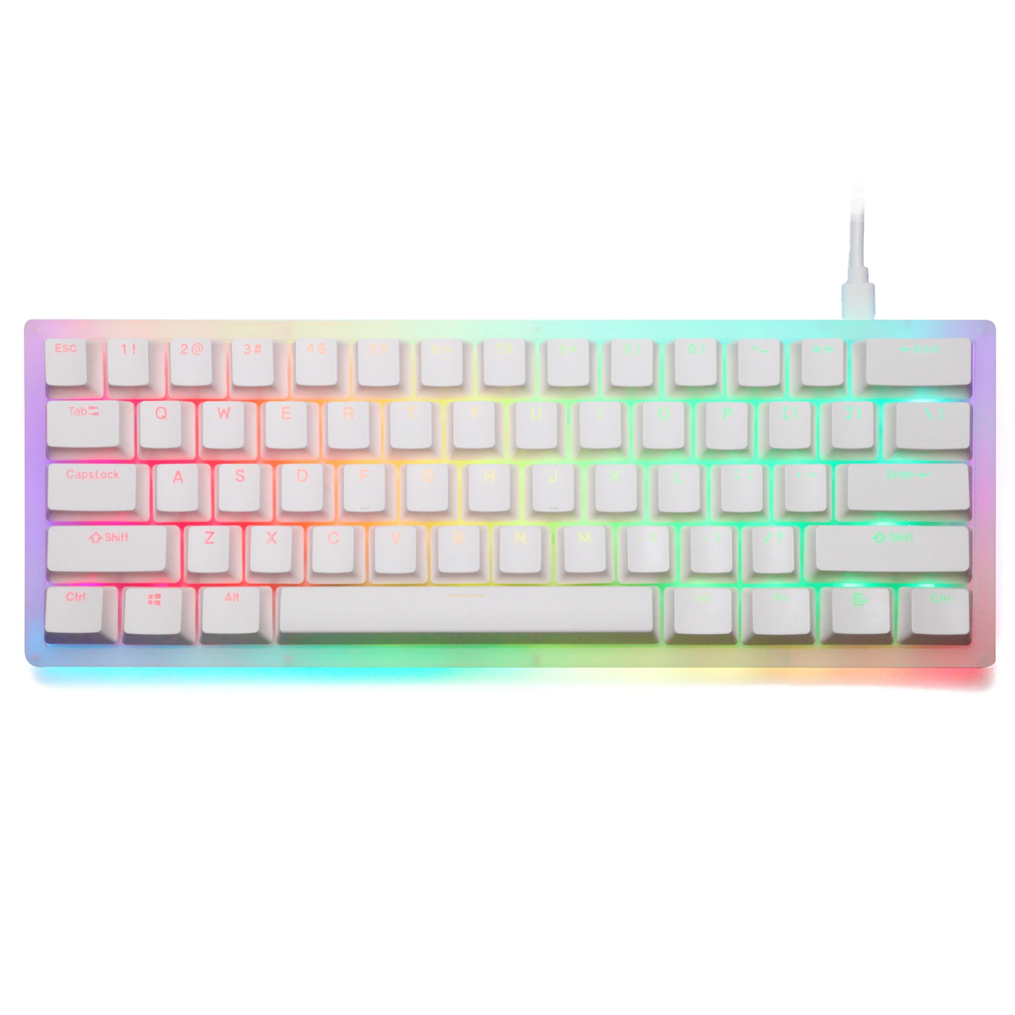 Womier 61 key K61 Mechanical Keyboard 60% 60 PCB CASE hot swappable switch support lighting effects with RGB switch led