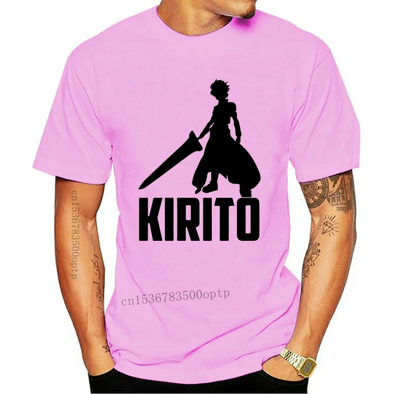 

New Classic Sword Art Online Kirito Anime Manga Men's Available T Shirt White Top Cotton women tshirt