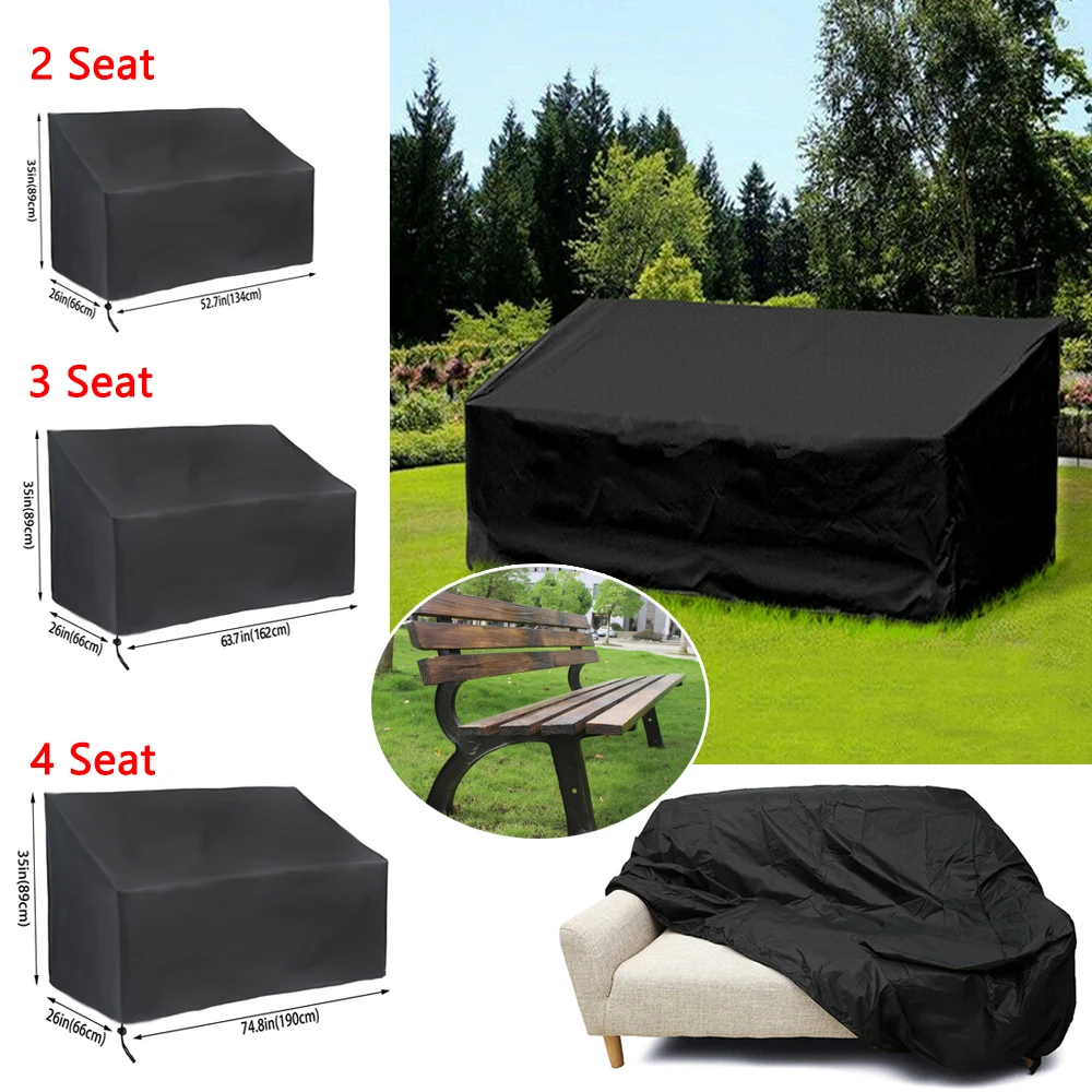 

2/3/4 Seats Waterproof Chair Cover Garden Park Patio Outdoor Benchs Furniture Sofa Chair Table Rain Snow Dust Protector Cover