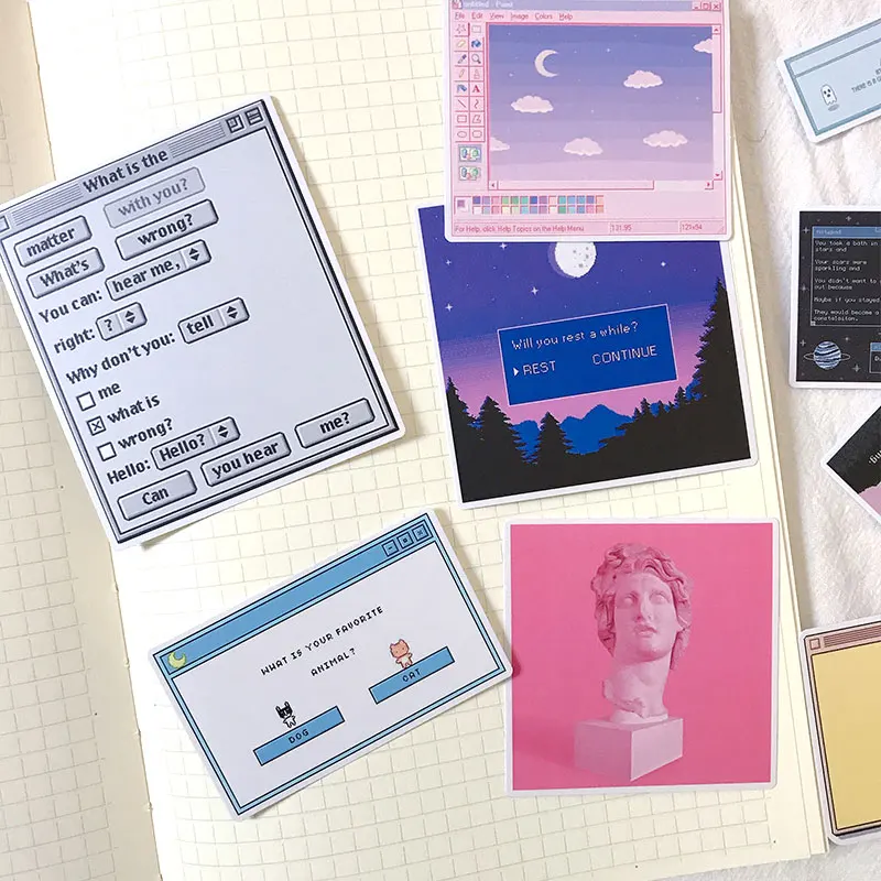 16 шт./компл. винтажная кибер-космическая наклейка сделай сам Скрапбукинг альбом