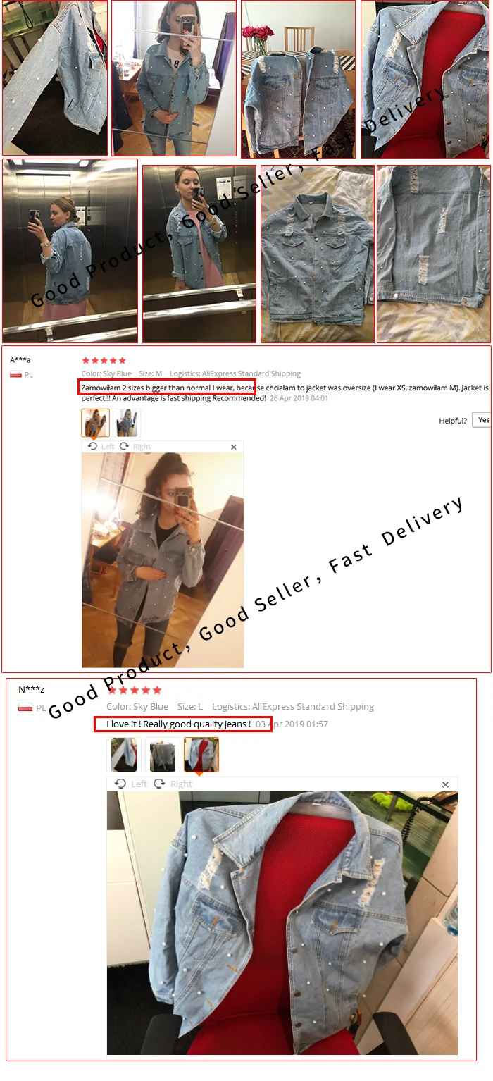 Pearls Beading Ripped Denim Jacket Women Vintage Single Breasted Long Sleeve Jean Jackets and Coats Plus Size Spring Fall
