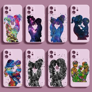 punqzy mother mama of girl boy and mom phone case for iphone 13 pro max 12 11 xr 7 6 8 plus x holiday gift soft tpu shell cover free global shipping