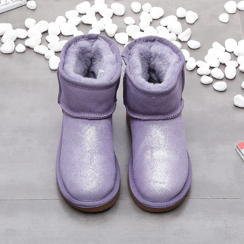 MYLRINA/зимние сапоги из 100% натуральной воловьей кожи Теплые женские Классические