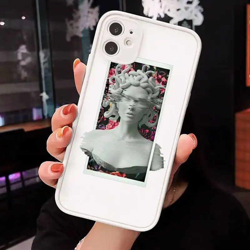 

David Michelangelo Medusa Statue Phone Case matte transparent For iphone 7 8 11 12 plus mini x xs xr pro max cover