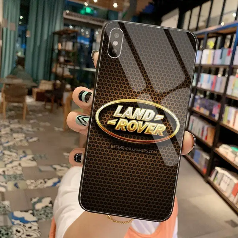 Чехол для телефона известный suv Land Rover черный корпус из закаленного стекла iPhone 11 Pro