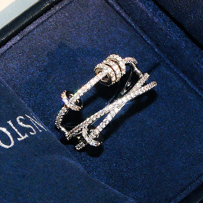 

Luxury Female Round Cross Finger Ring 100% Real 925 Sterling Silver Engagement Ring Vintage Wedding Rings For Women