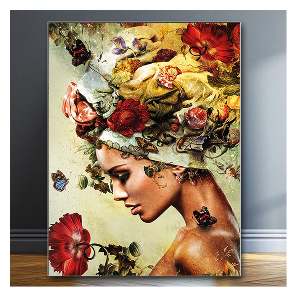 

Алмазная вышивка женская бабочка цветок мозаика Стразы алмазная живопись портрет вышивка крестиком Стразы домашний декор