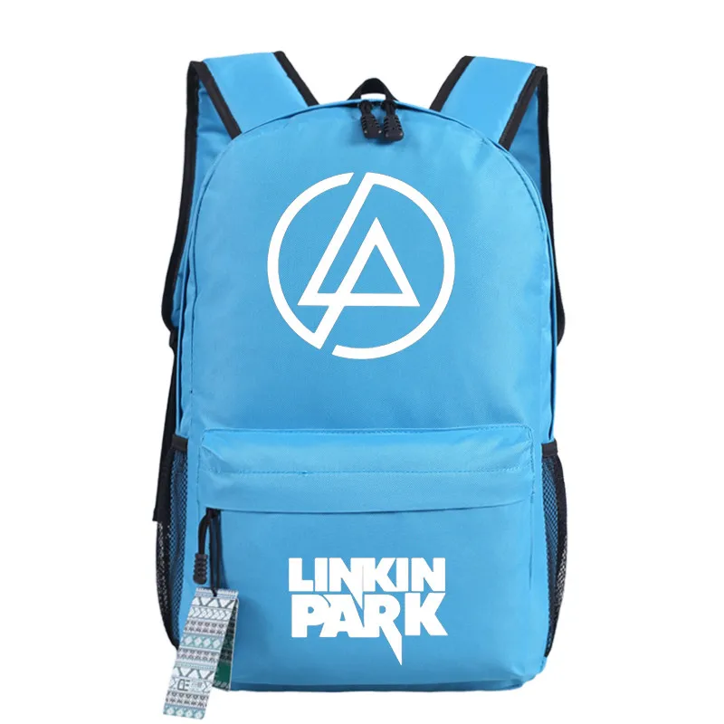 Linkin Park Холст Печати Рюкзак Сумка Унисекс Печать Моды Школьные Сумки Студенты Подростки Косплей Подарки Модный Путешествовать Спорт Уличный Кемпинг - Цвет: Style 4
