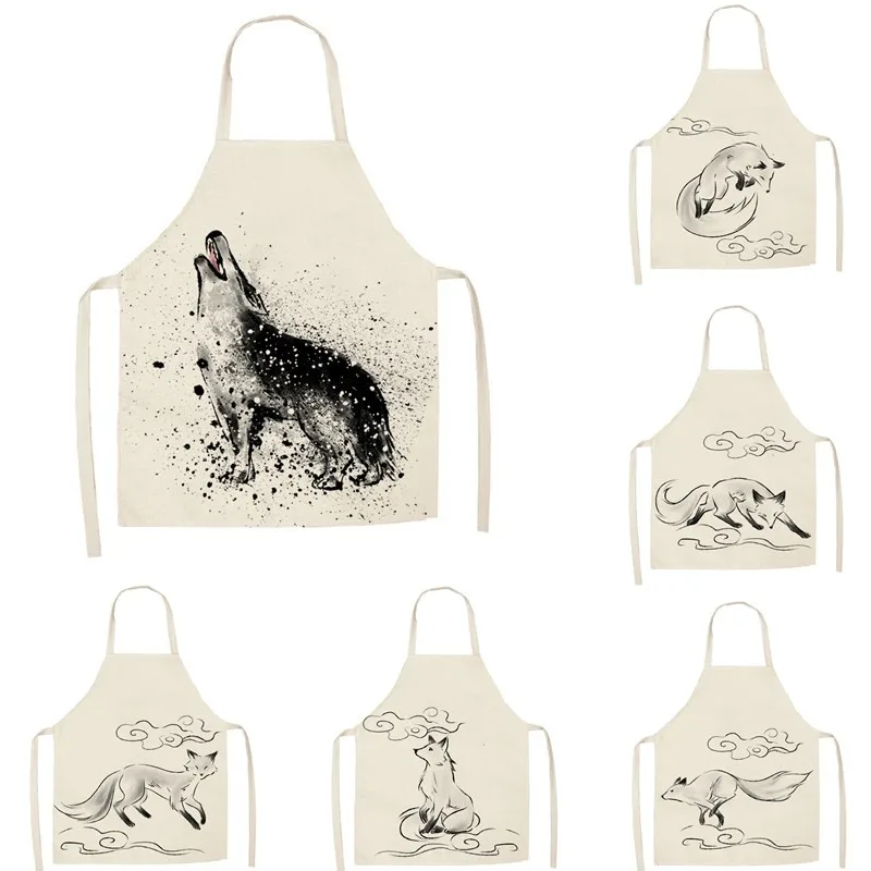 1 шт. Кухонный Фартук из хлопка и льна 55 х68 см|Фартуки| |