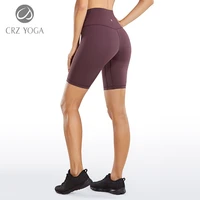 crz yoga womens naked feeling high waisted athletic yoga shorts for women workout biker shorts 8 inches