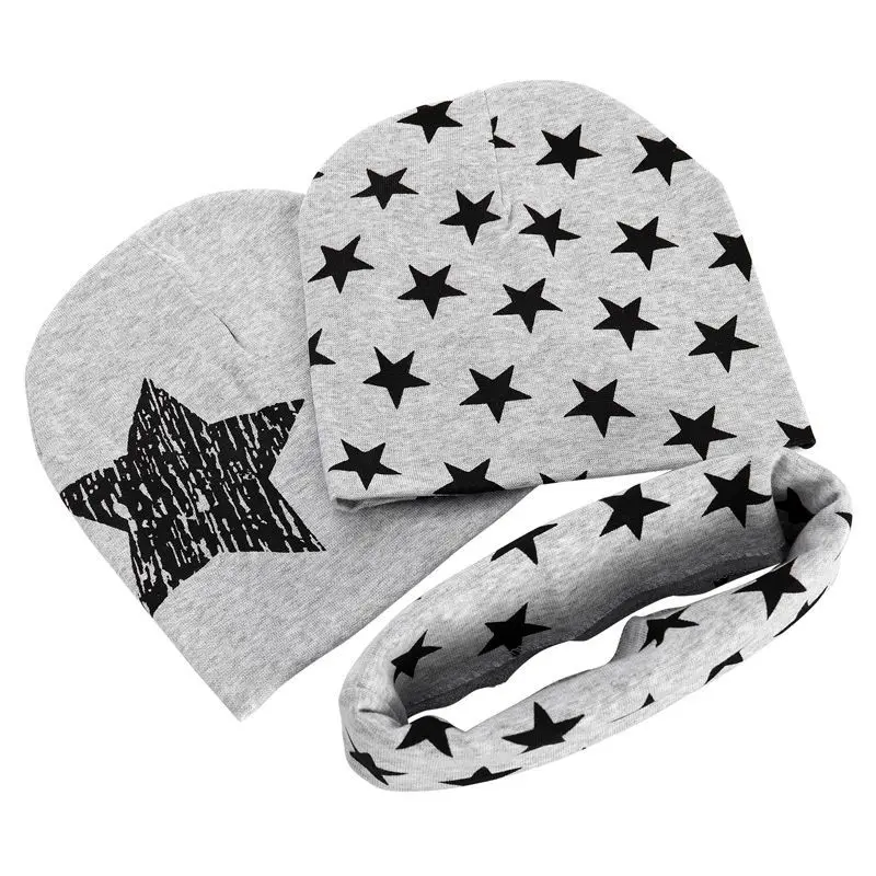 Детский комплект из 3 предметов для мальчиков и девочек круглый шарф с принтом