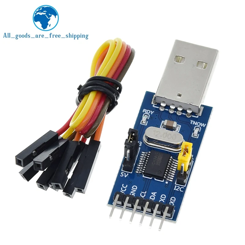 2-в-1 модуль CH341T 3 В 5 в USB для I2C IIC UART TTL одночипового последовательного порта