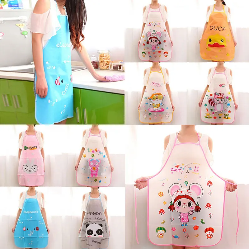 Мультяшный милый водонепроницаемый кухонный утварь Женский фартук для готовки