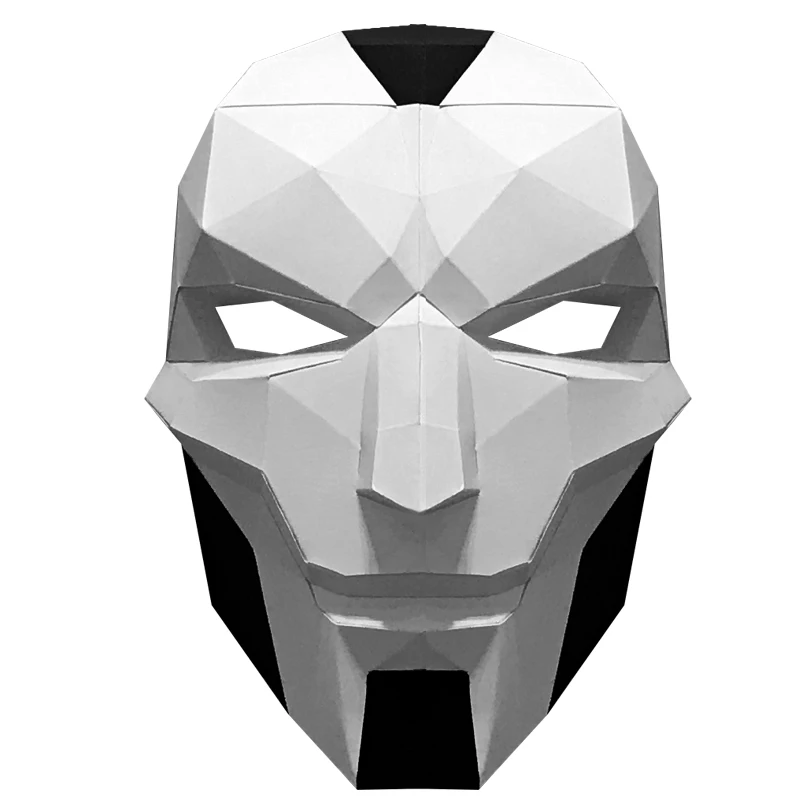 Khada Jhin лицевая маска Бумажная модель низкая поли 3D Бумага Ремесло Искусство
