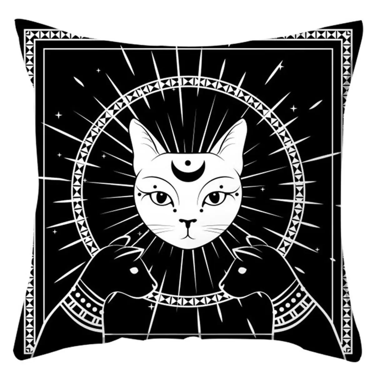 Boniu Moon Cat рисунок квадратная наволочка домашний дом декор подушка в богемском стиле чехол полиэстер наволочка диванные подушки