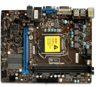 Оригинальная материнская плата ddr3 lga 1155 h61 б/у для настольного компьютера и набор