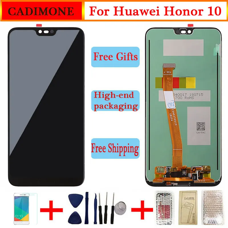 5 84 дюймов для Huawei Honor 10 ЖК дисплей экран с рамкой Замена LCD 2280*1080 Разрешение Col