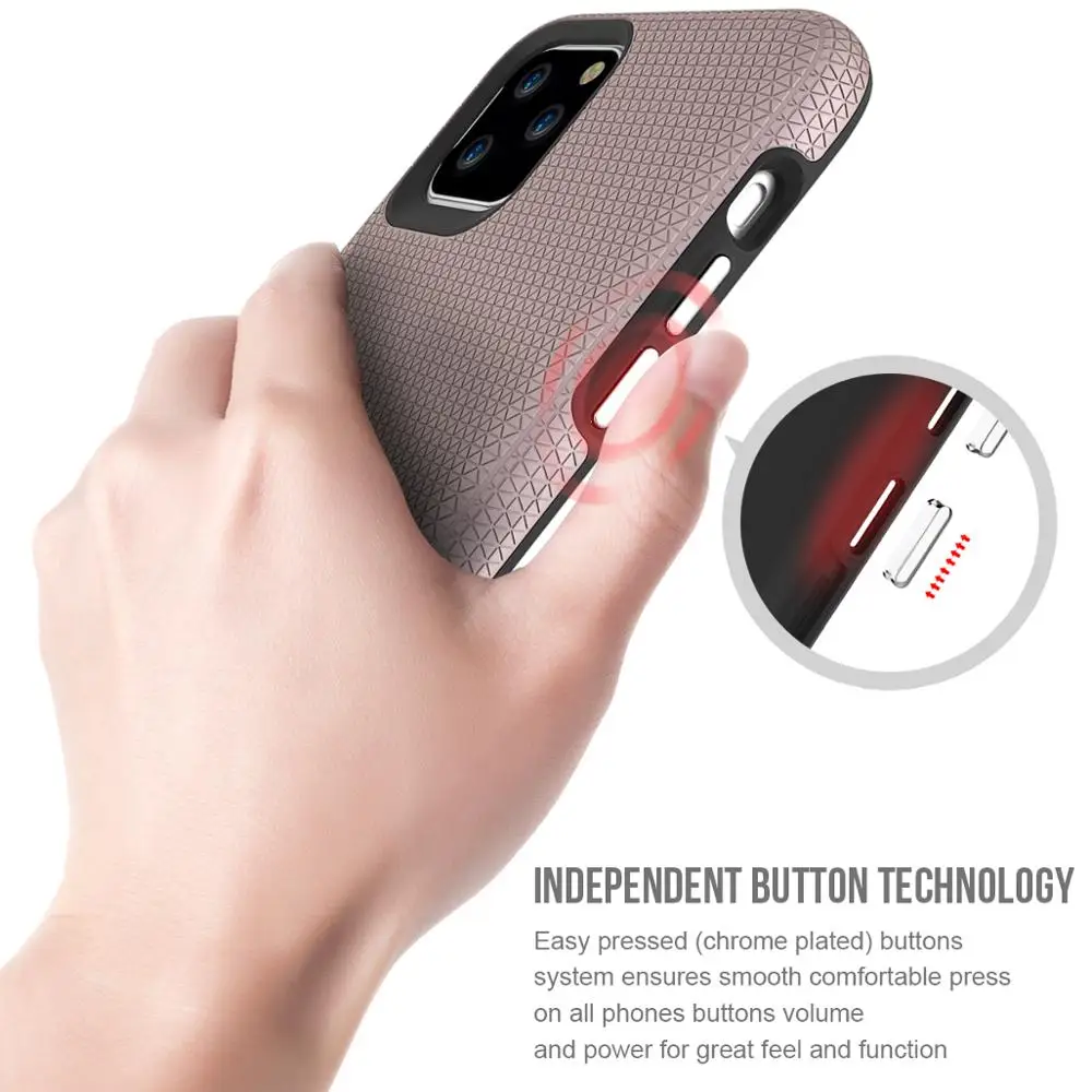 Hanven triangle Case series чехол для телефона iPhone 11 Pro 2019 5 8 дюймов TPU + PC розовое