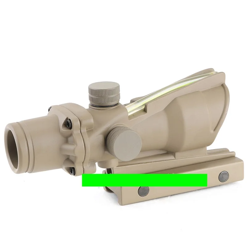 Trijicon T-eagle ACOG 1x32 оптические винтовки прицелы пятнистость красная точка M416 сетка с 20 мм креплениями прицел охотничья Оптика прицел - Цвет: khak-green