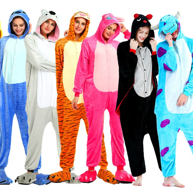 Комбинезон фланелевый унисекс костюм с животными единорог для взрослых и