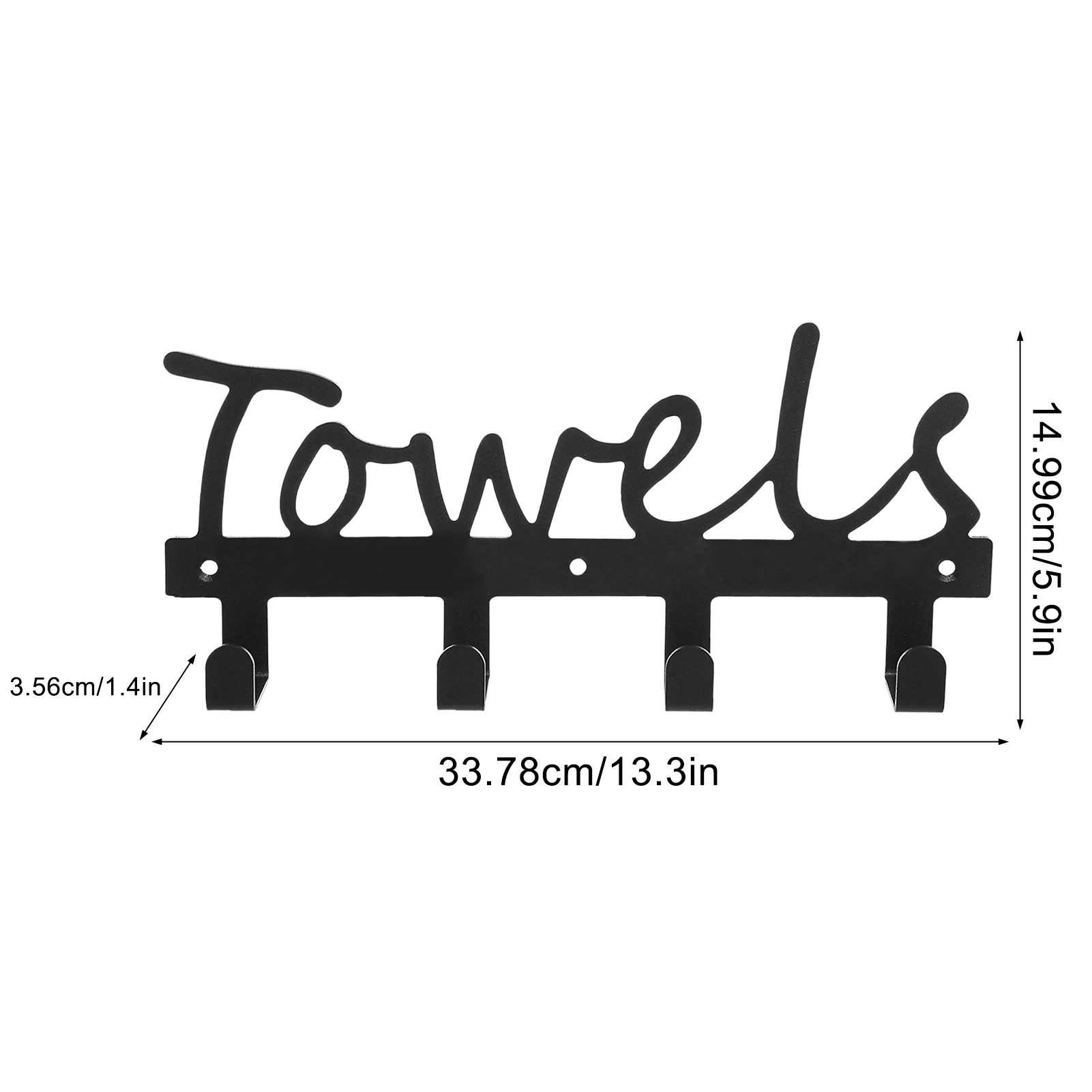 

Nordic Wall Hooks Towel Rack Coat Hook Five-link Hook TOWELS Letter Bathroom Kitchen Storage Rack Anti-rust And Water-proof New