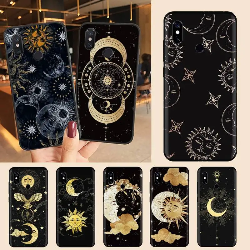 

Sun Moon Face Phone Case For Xiaomi Redmi note 7 8 9 t max3 s 10 pro lite Luxury brand shell funda coque