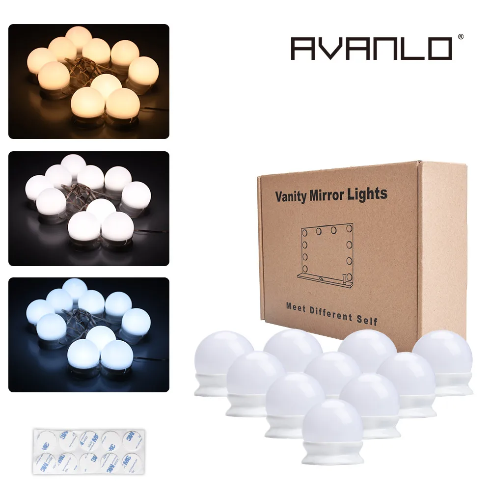 Светодиодсветильник лампа для зеркала в голливудском стиле USB Косметическая