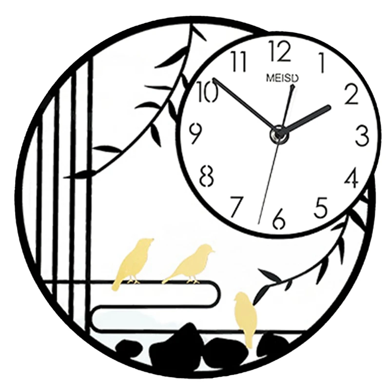 

Modern Design Wall Clock,Large Silent Non-Ticking Battery Operated Decorative Wall Clock for Kitchen Office Living Room