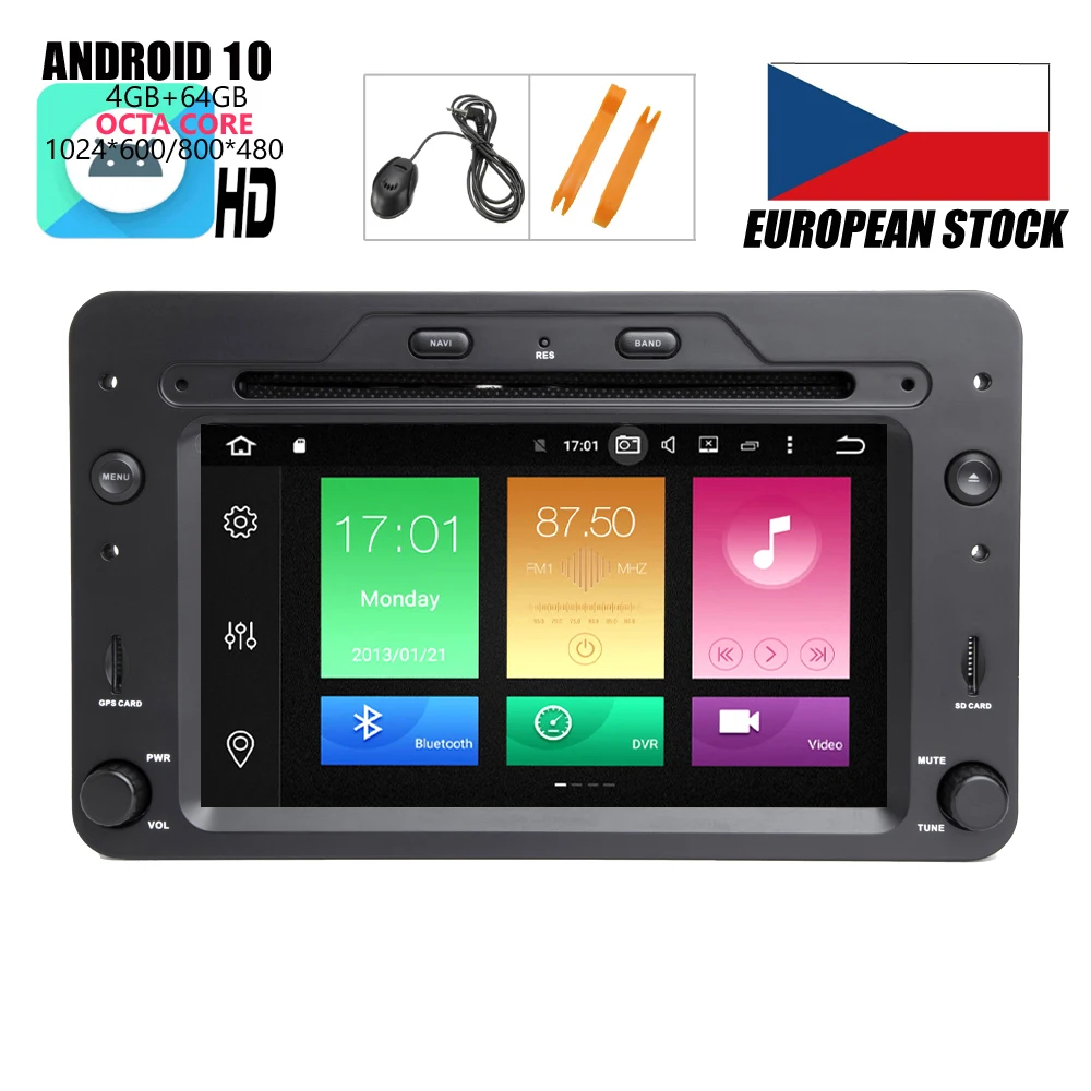 Автомобильный DVD-плеер hiрайот Android 10 GPS для Alfa Romeo Spider Brera 159 Sportwagon 4 Гб + 64 СБ Navi аудио