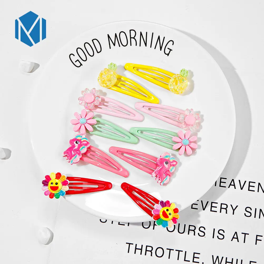 M MISM 2020 новинка милые детские заколки для волос с мультяшными фруктами BB набор