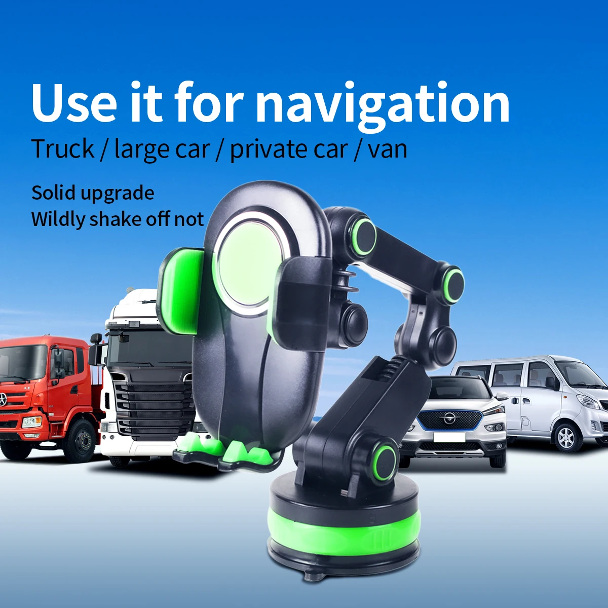 

ANMONE Car Mobile Phone Bracket Suction Cup Front Glass Car SmartPhone Holder Truck Excavator Shockproof Car Upper Support Frame